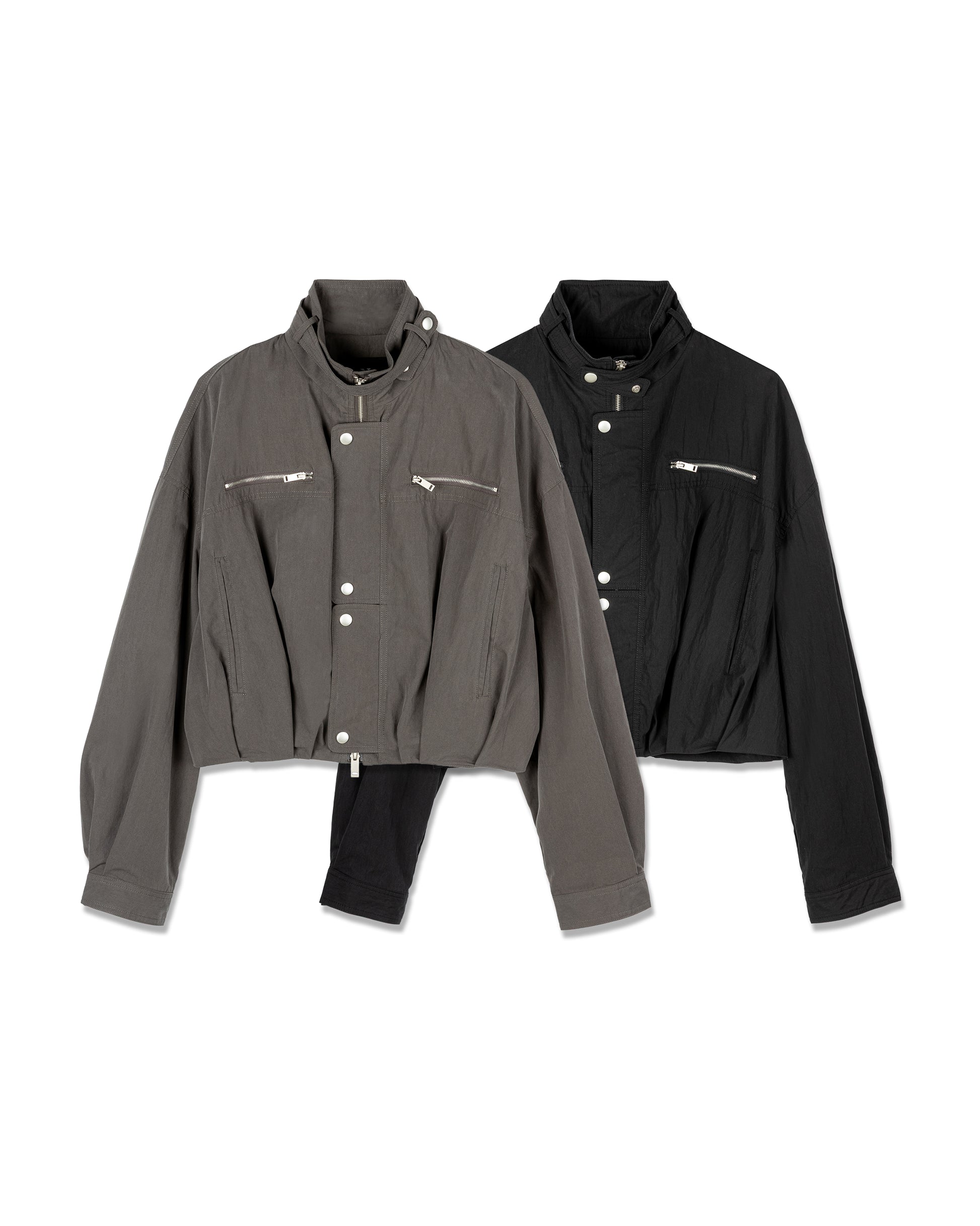 Utility Zip-Detail Nylon Jacket