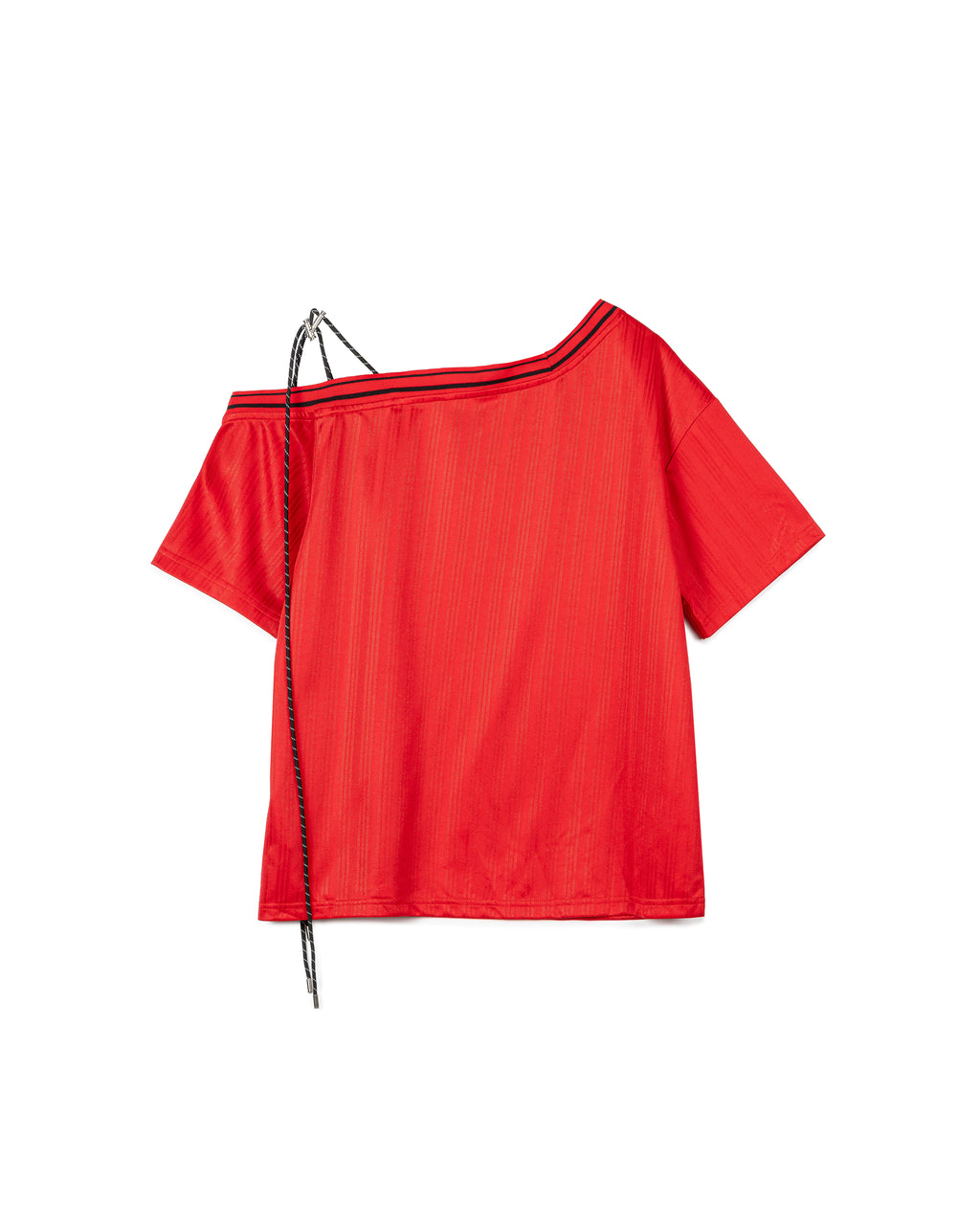 N E O Deconstructed Striped-Trim Technical Top