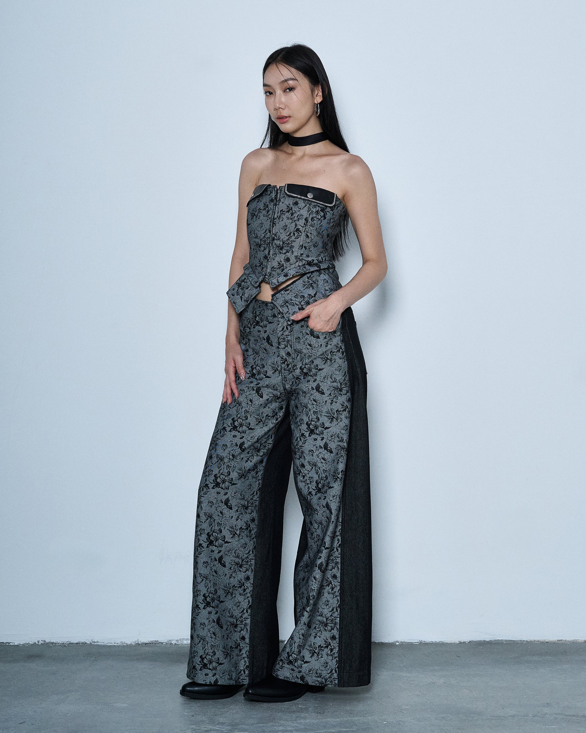 Floral Panel Pants