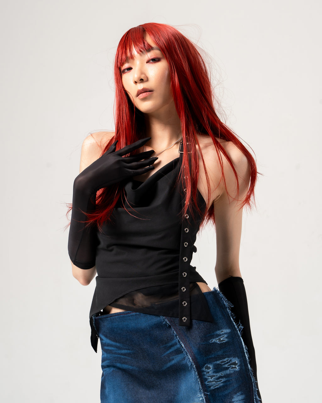 N E O CH.1 Punk Irregular Top