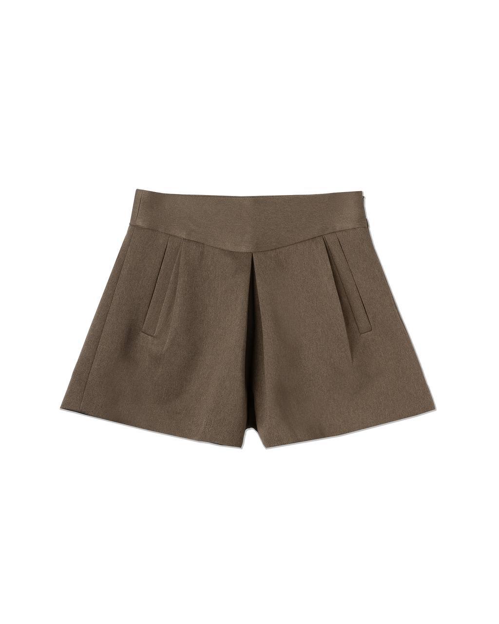 High Waist Pleated Shorts