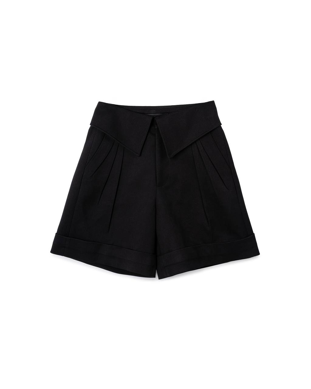 Folded Waist Tailored Shorts