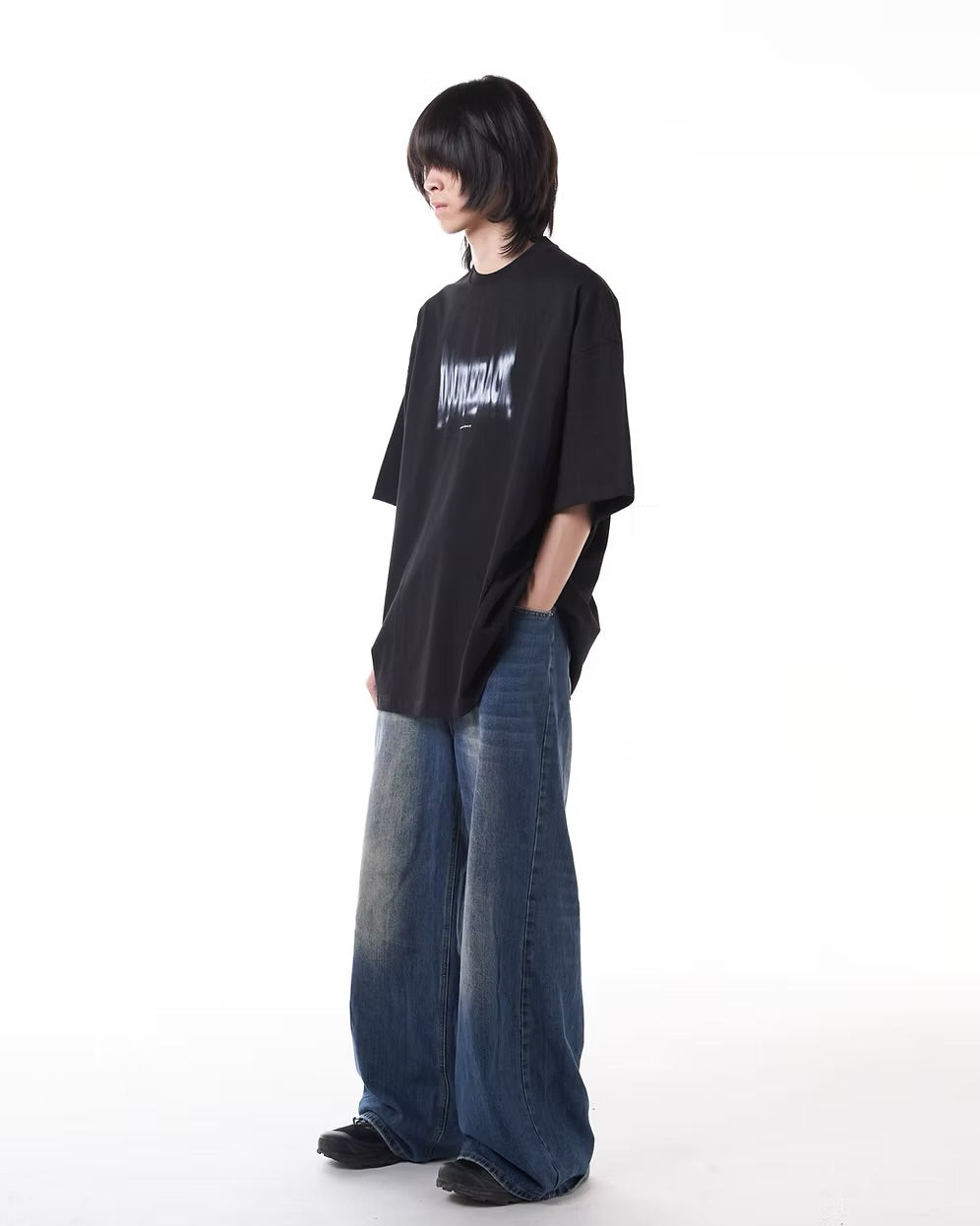Blurred Logo T-Shirt Oversized
