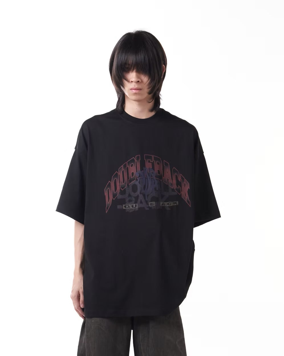 DOUBLE BACK Too Many Logo T-Shirt Oversized