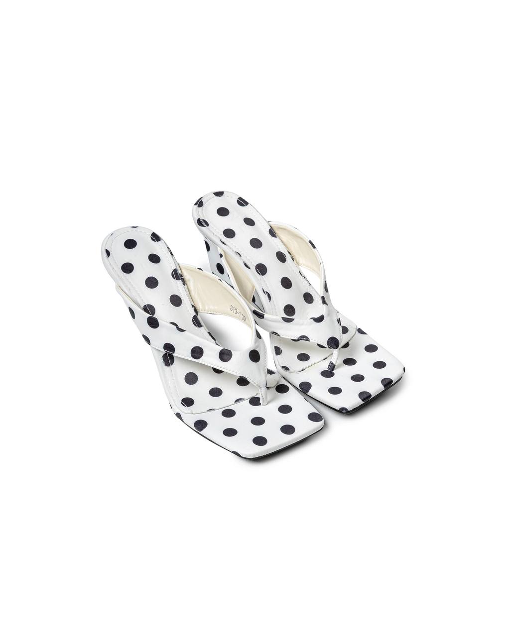Polka-Dot Square-Toe Sandals