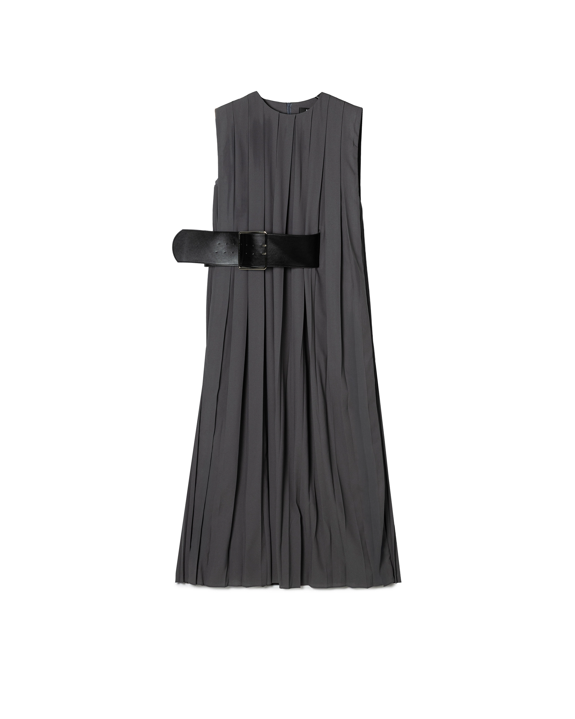 Belted Pleated Dress