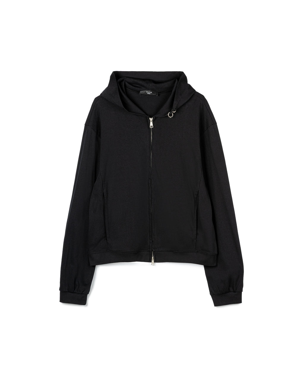 Minimalist Grey Zip-Up Hoodie