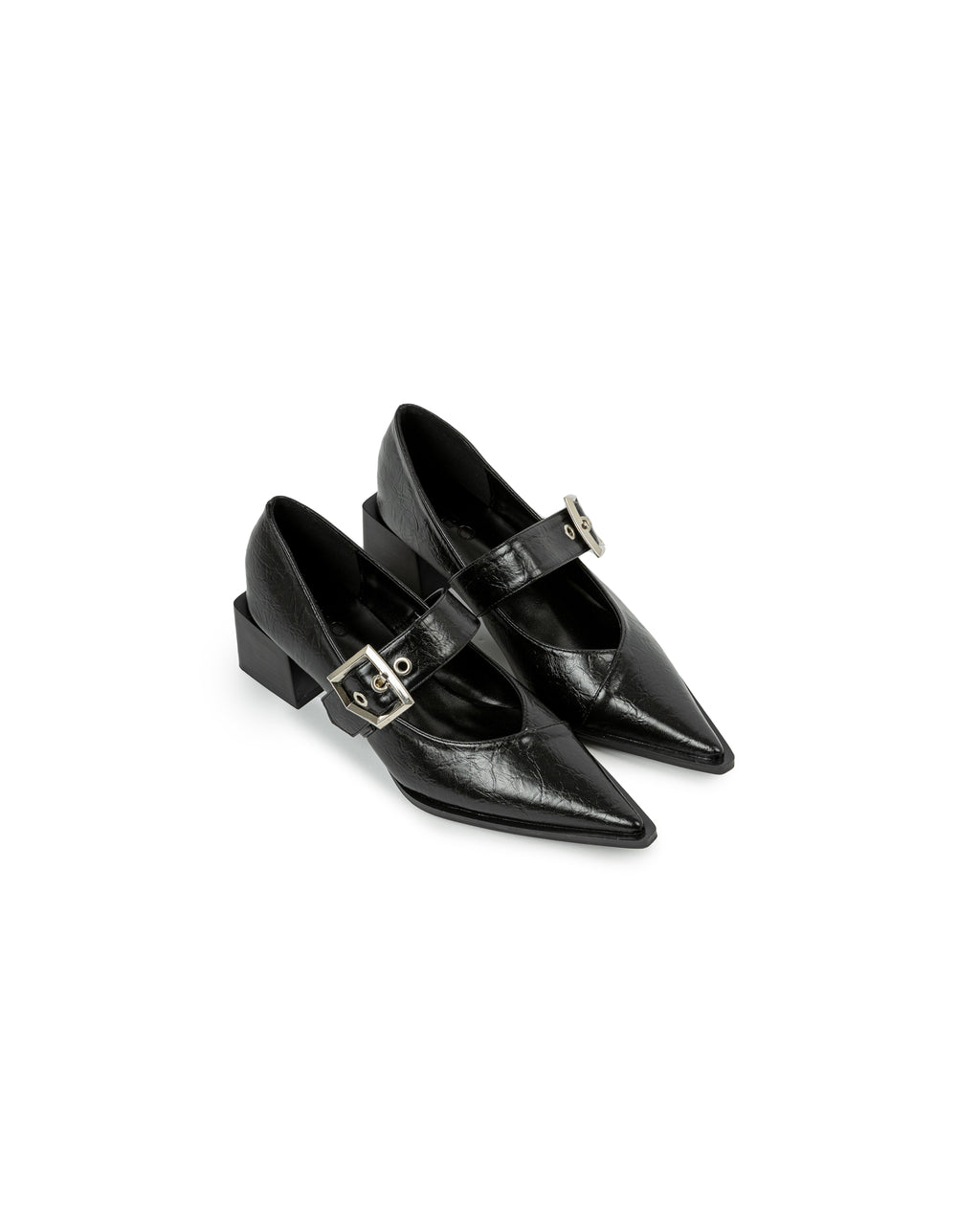 Pointed Toe Buckle Heels