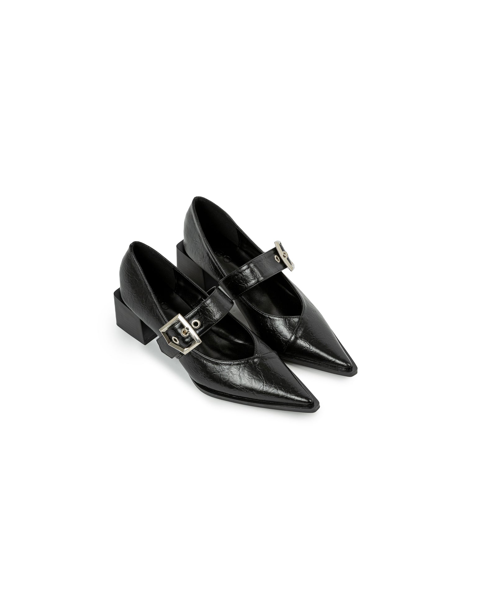 Pointed Toe Buckle Heels