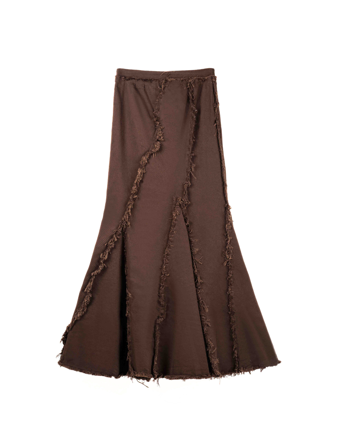 Asymmetrical Frayed Skirt