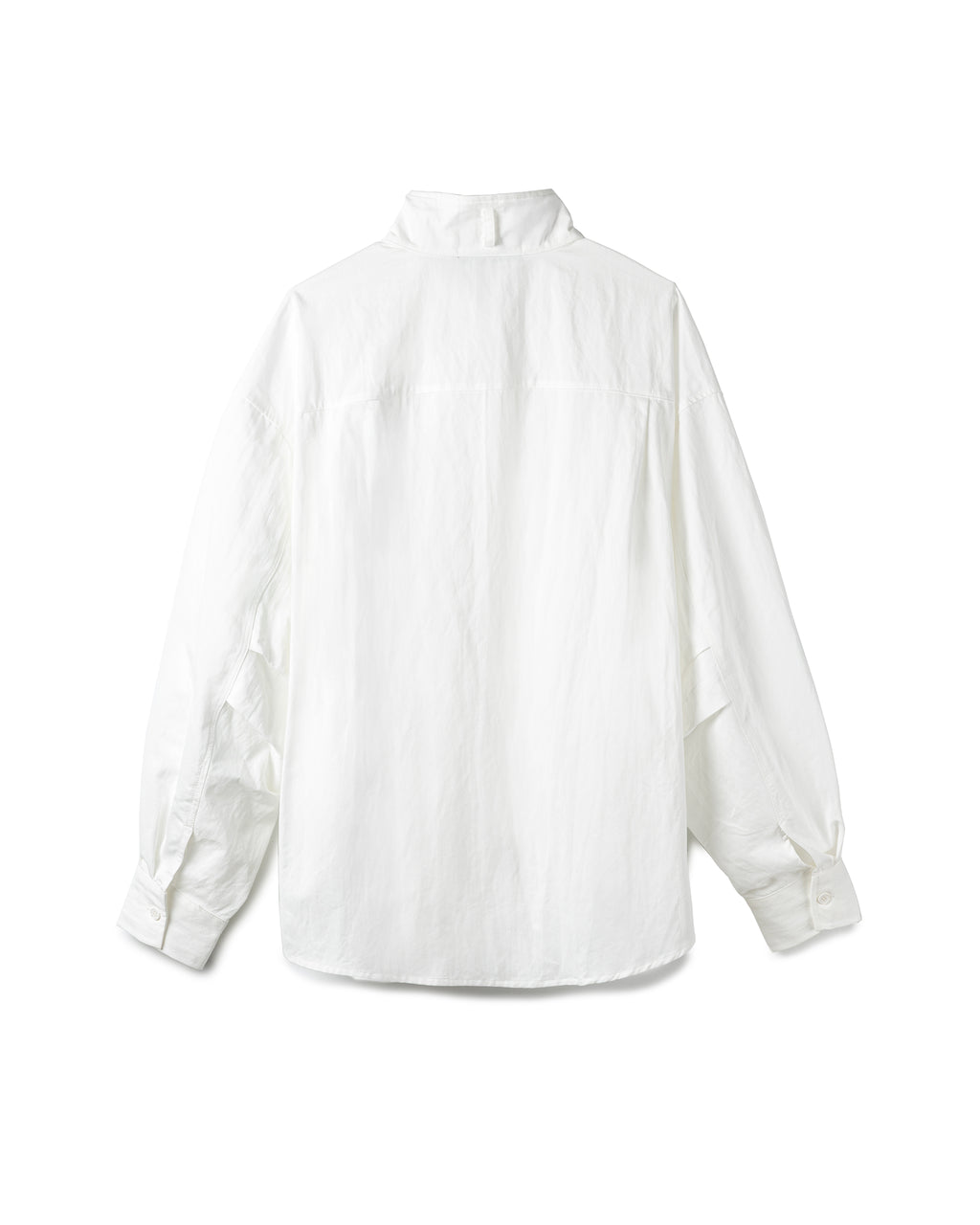 Minimalist High-Neck Poplin Shirt