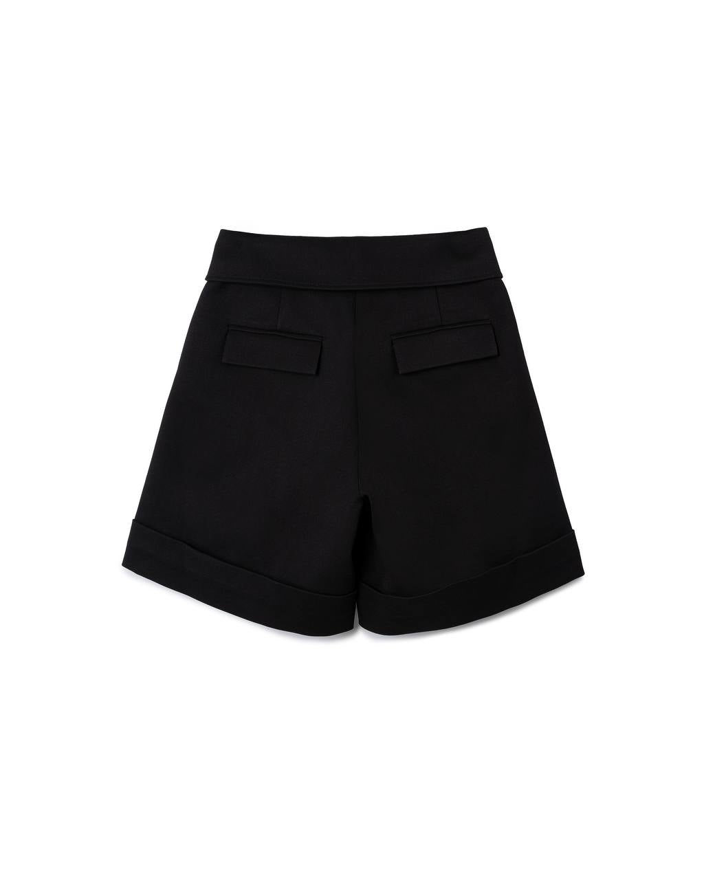 Folded Waist Tailored Shorts