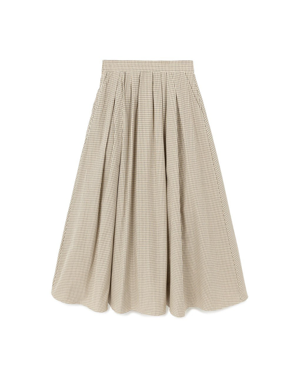 Gingham Flare Maxi Skirt