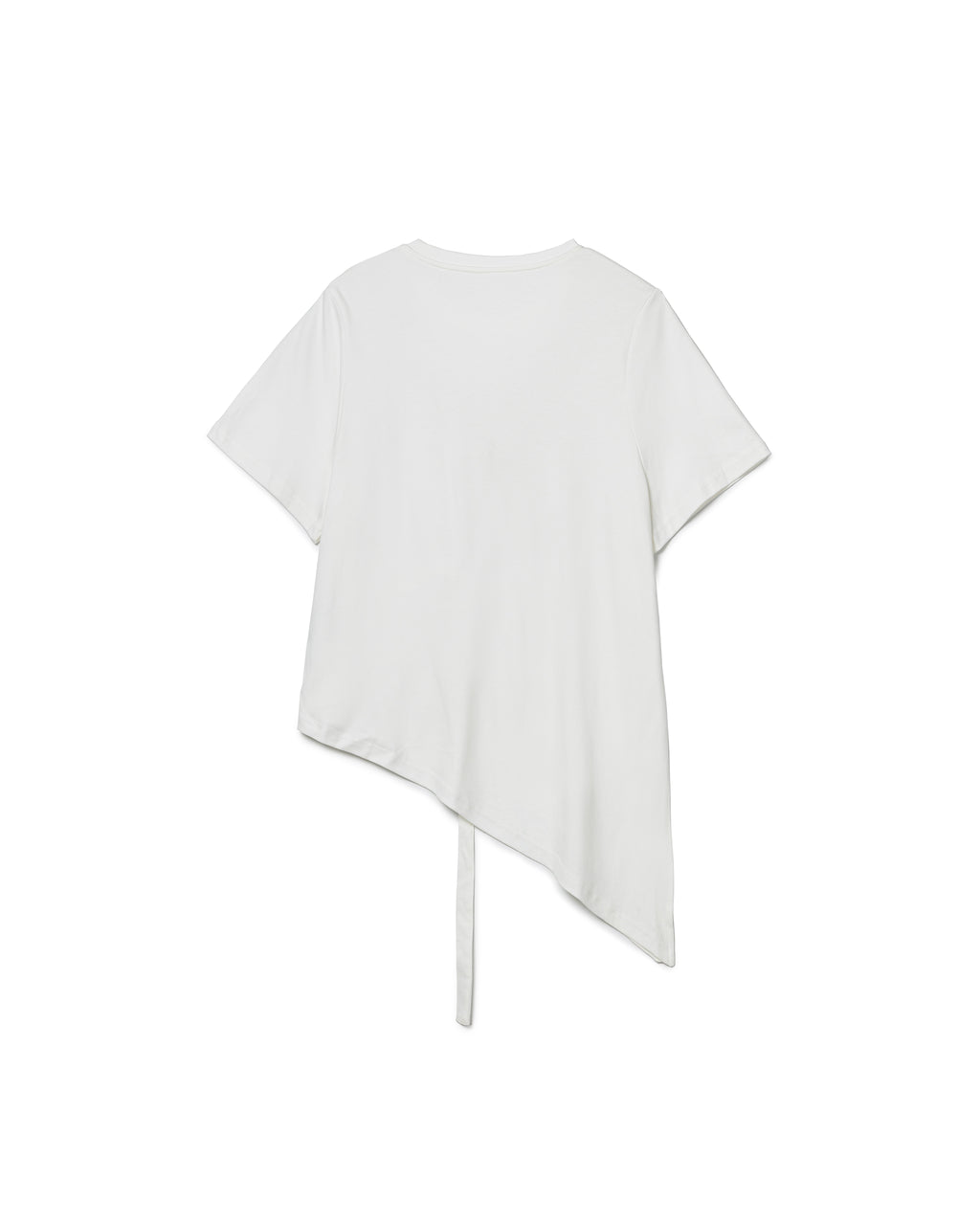 Asymmetric Side-Tie Cotton T-Shirt
