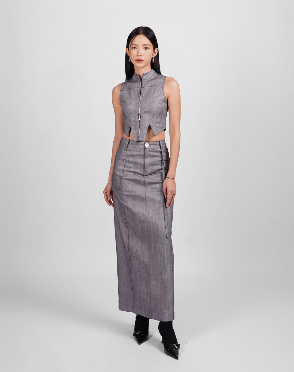 Pocket Straight Skirt
