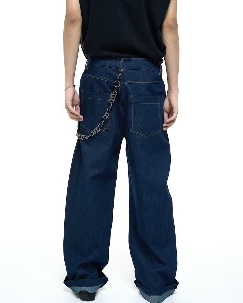 Connor's x DBB | Folded Up Logo Baggy Denim Pants