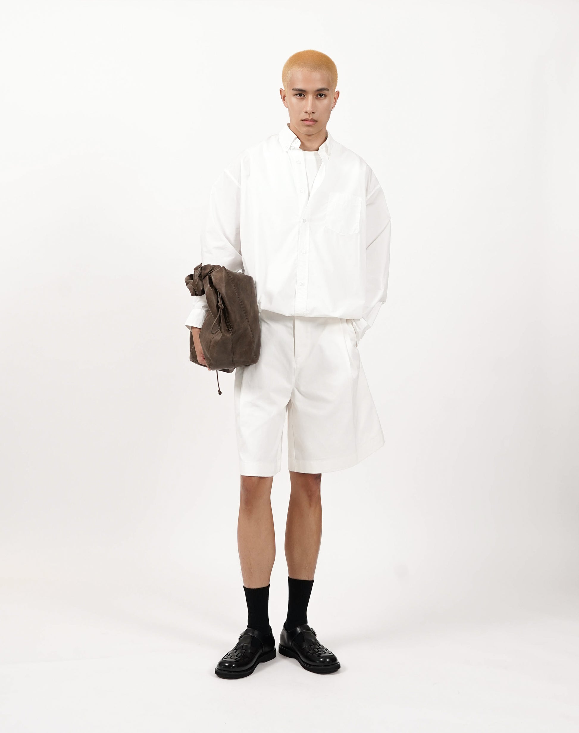 Elastic Waist Pleat Shorts