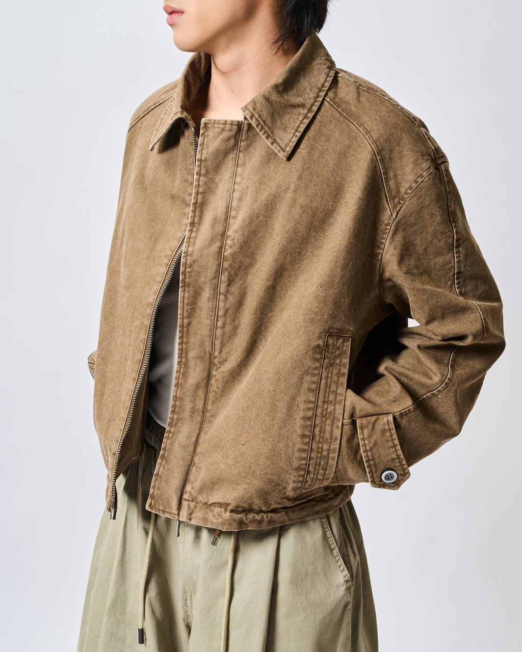 Washed Twill Workwear Jacket
