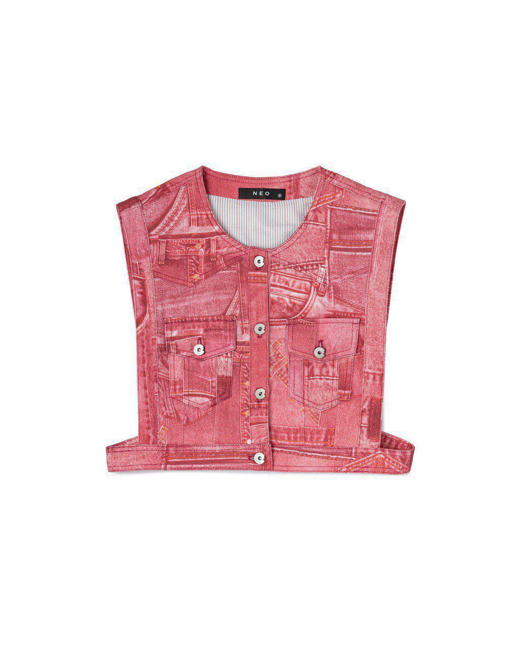 Patchwork Button Vest