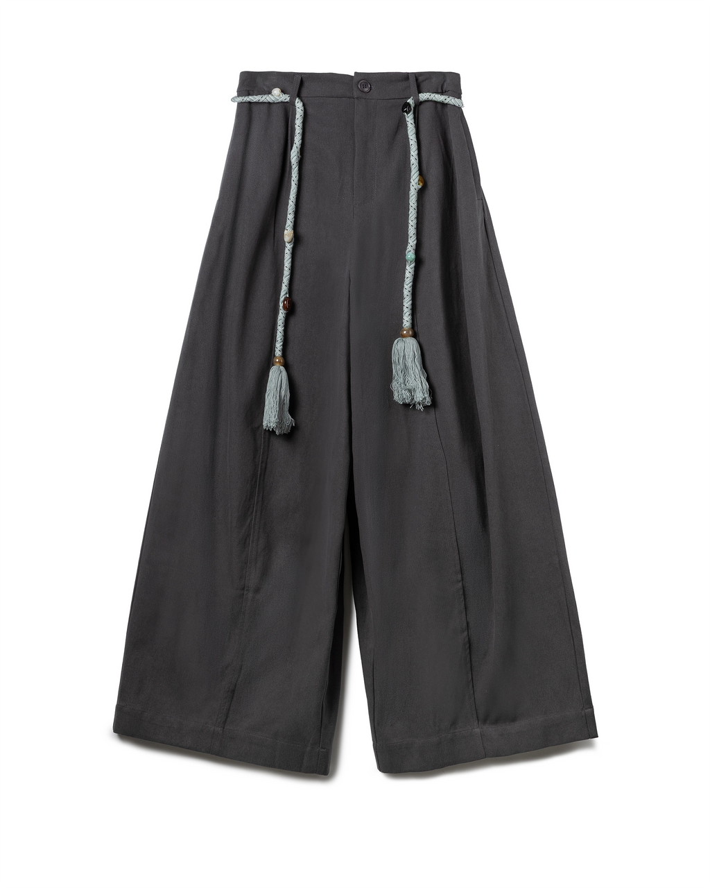 Tasseled Rope Wide-Leg Pant