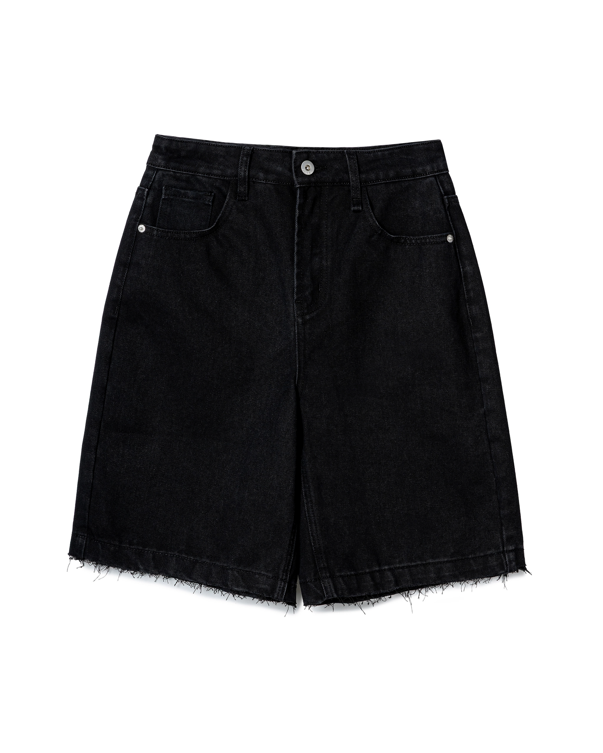 Raw-Hem Denim Bermuda