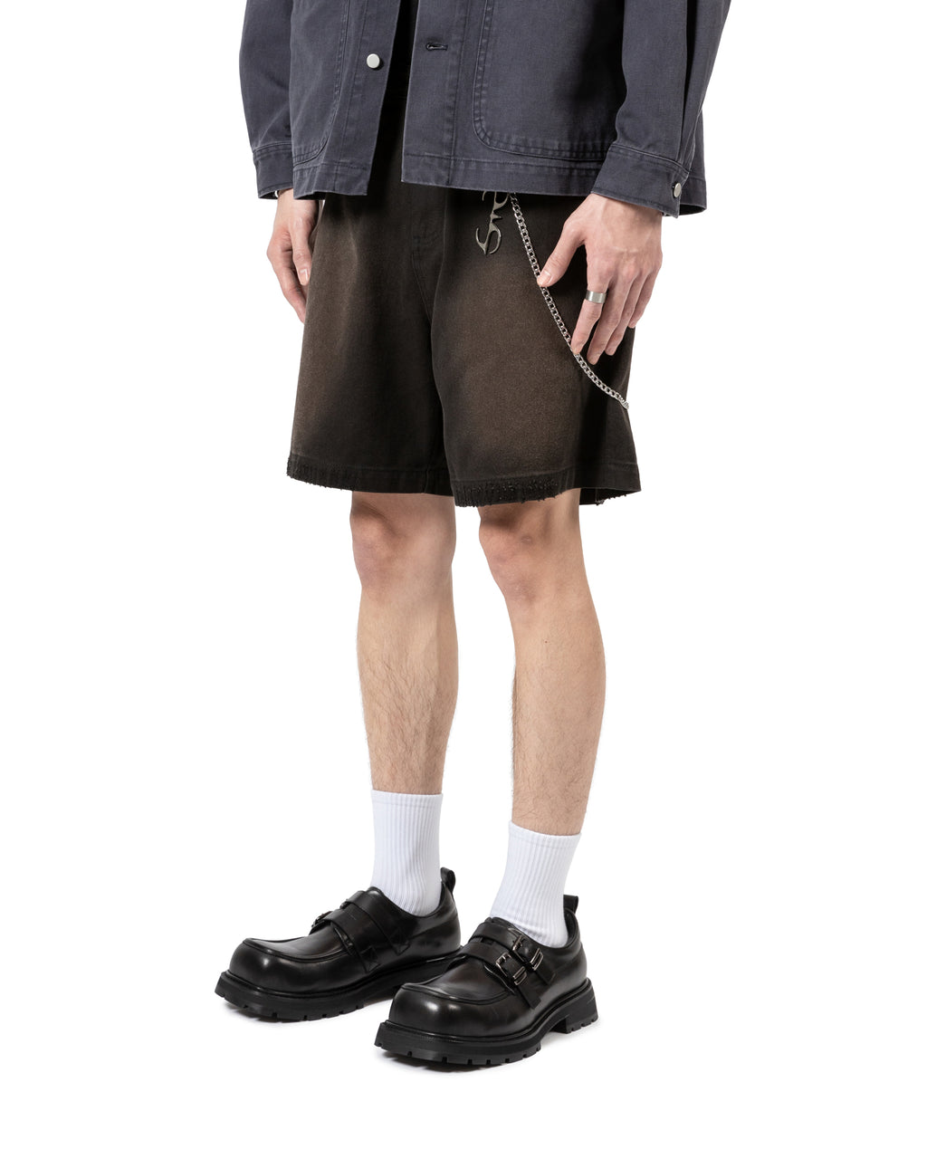 Unisex Washed Gradient Denim Short