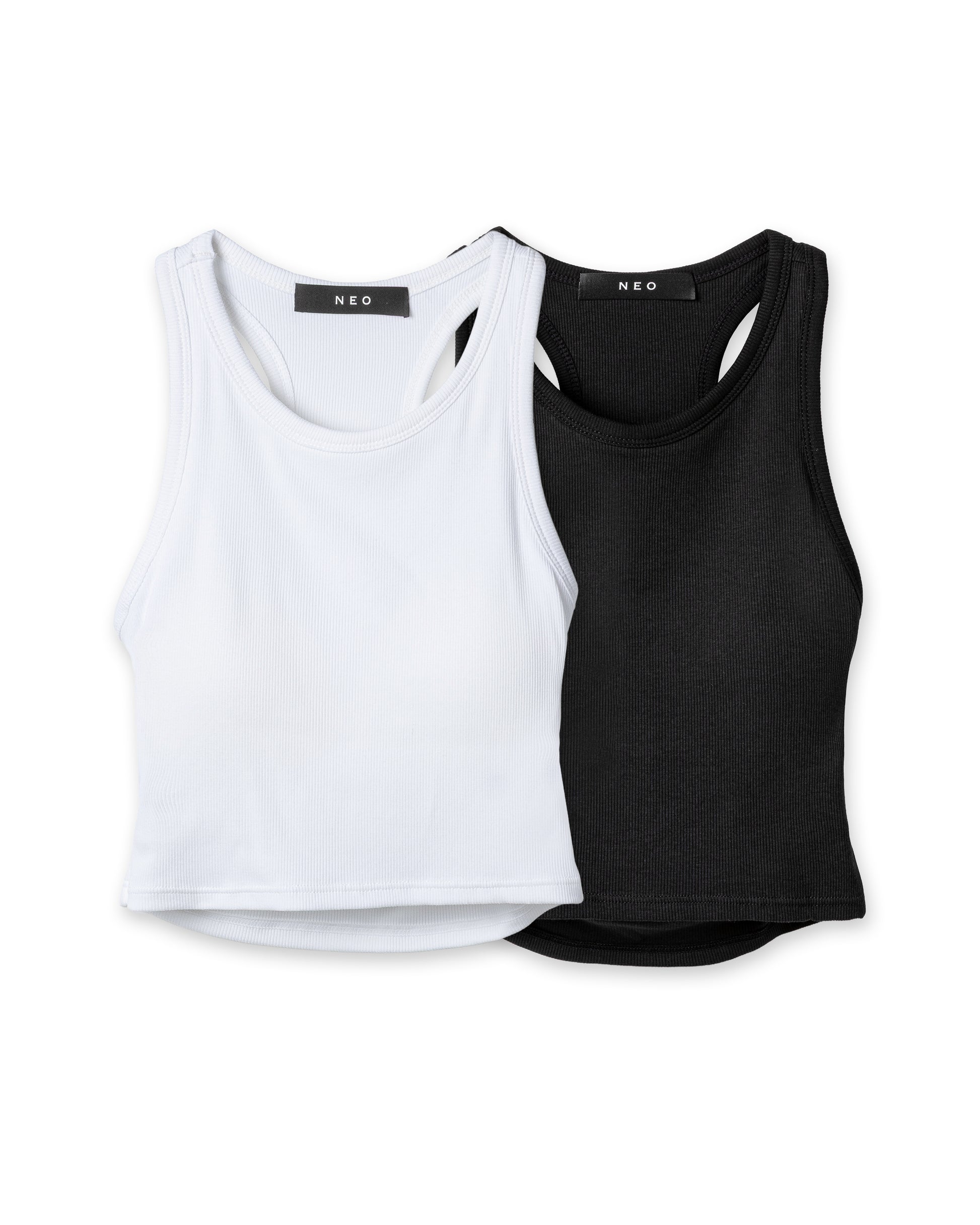 Cut-Out Ribbed Racerback Tank Top