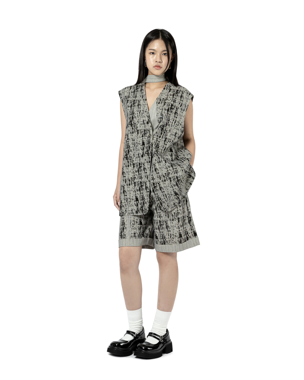 Textured A-line Shorts