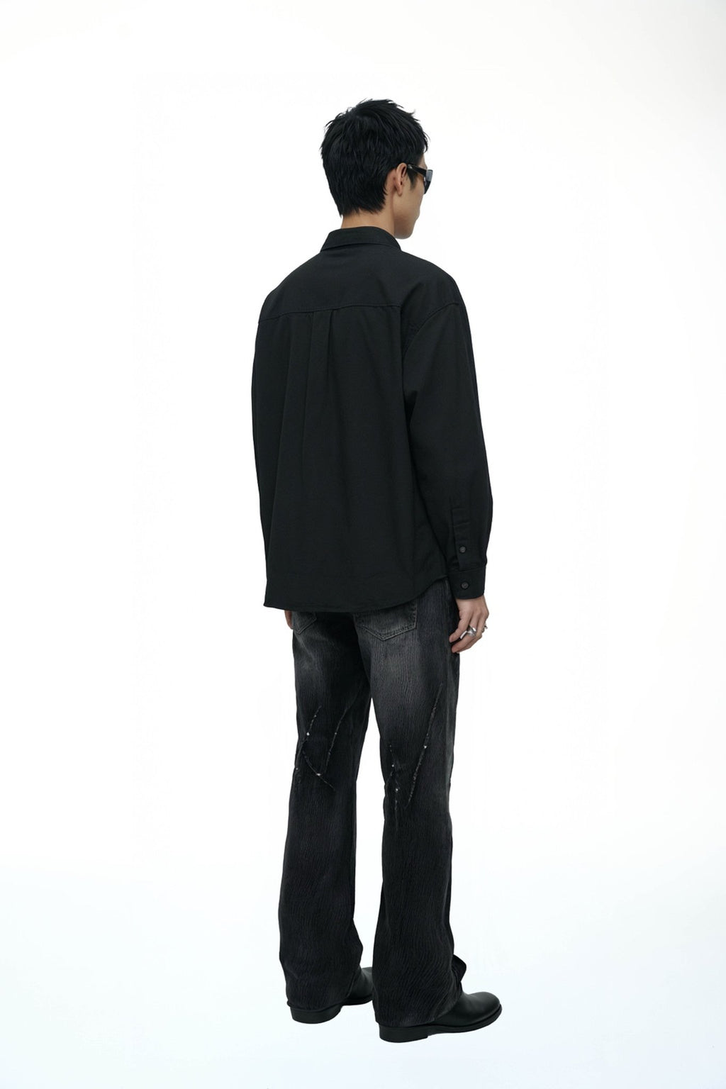 DOUBLE BACK Tucked Collar Shirt