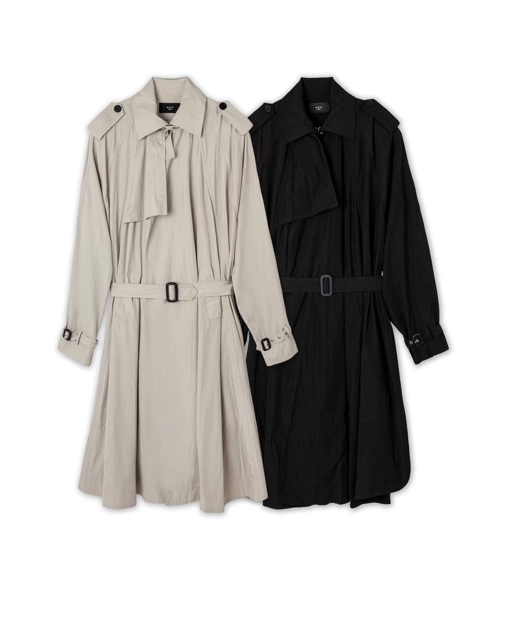 Belted Trench Shirt Dress