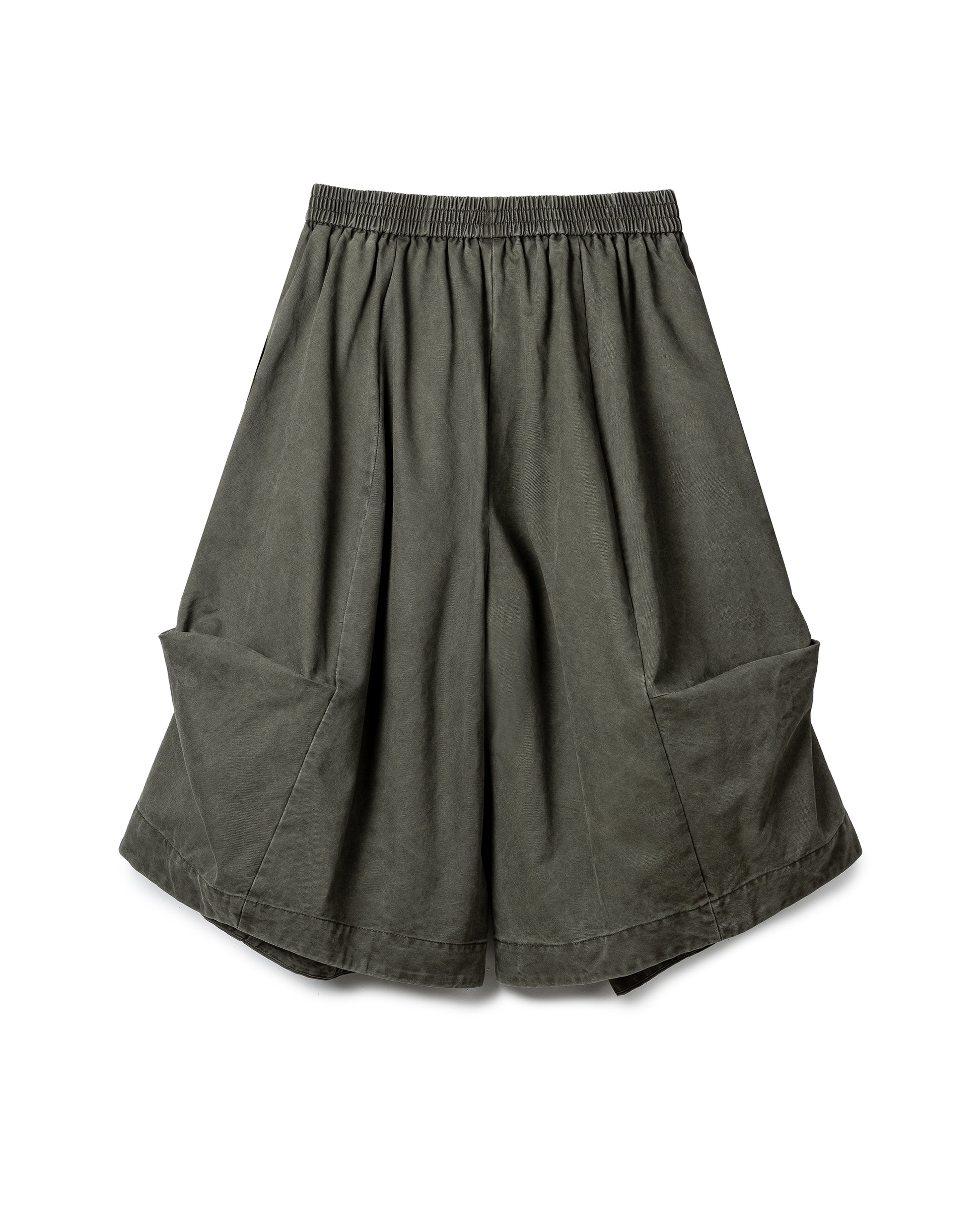 Sculptural Ruched Elastic Cotton Pants