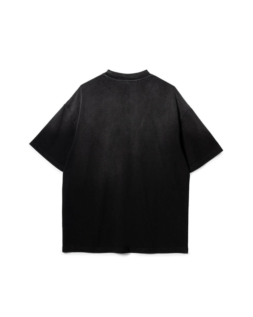 N E O Acid-Wash Typographic Wing Print Top
