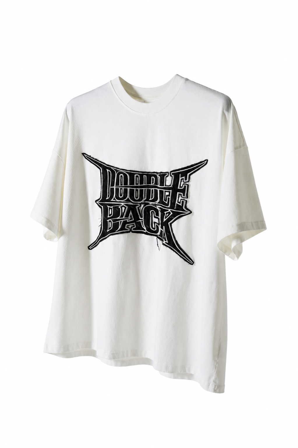 DOUBLEBACK Ripped Embroidery T-Shirt Oversized