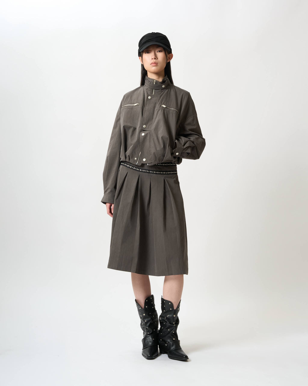 Utility Zip-Detail Nylon Jacket