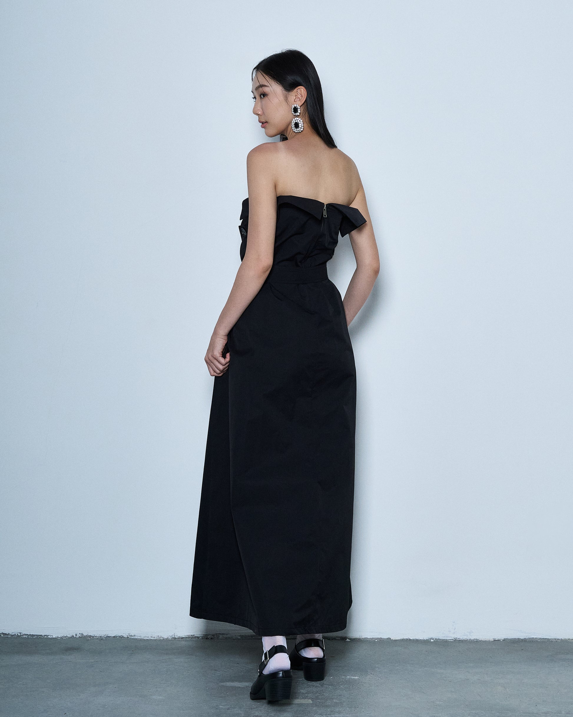 Off-Shoulder Trench Coat