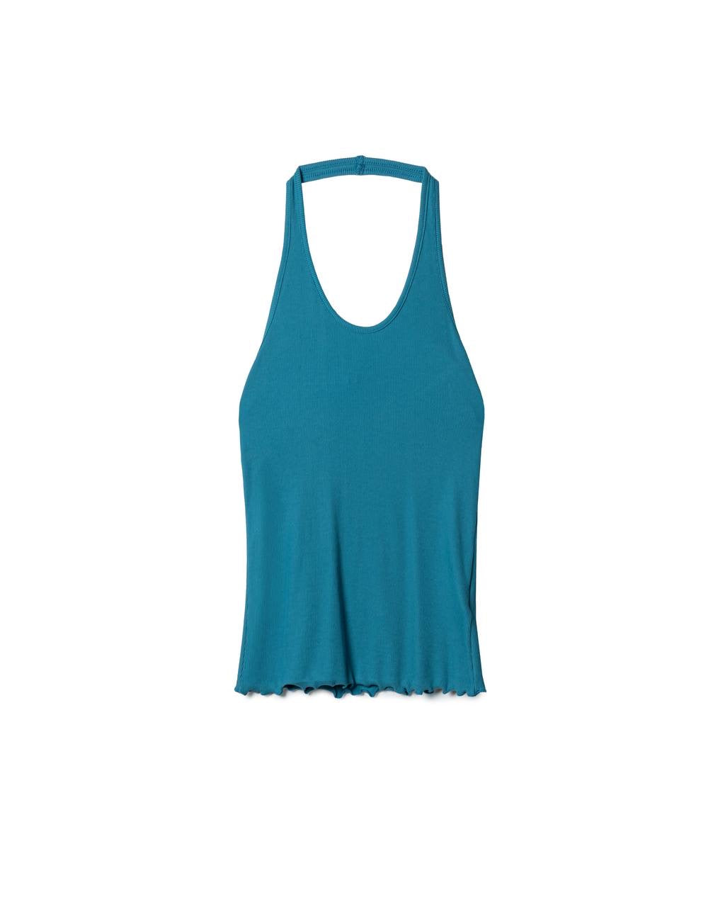 Chic Lettuce-Edge Halter Top
