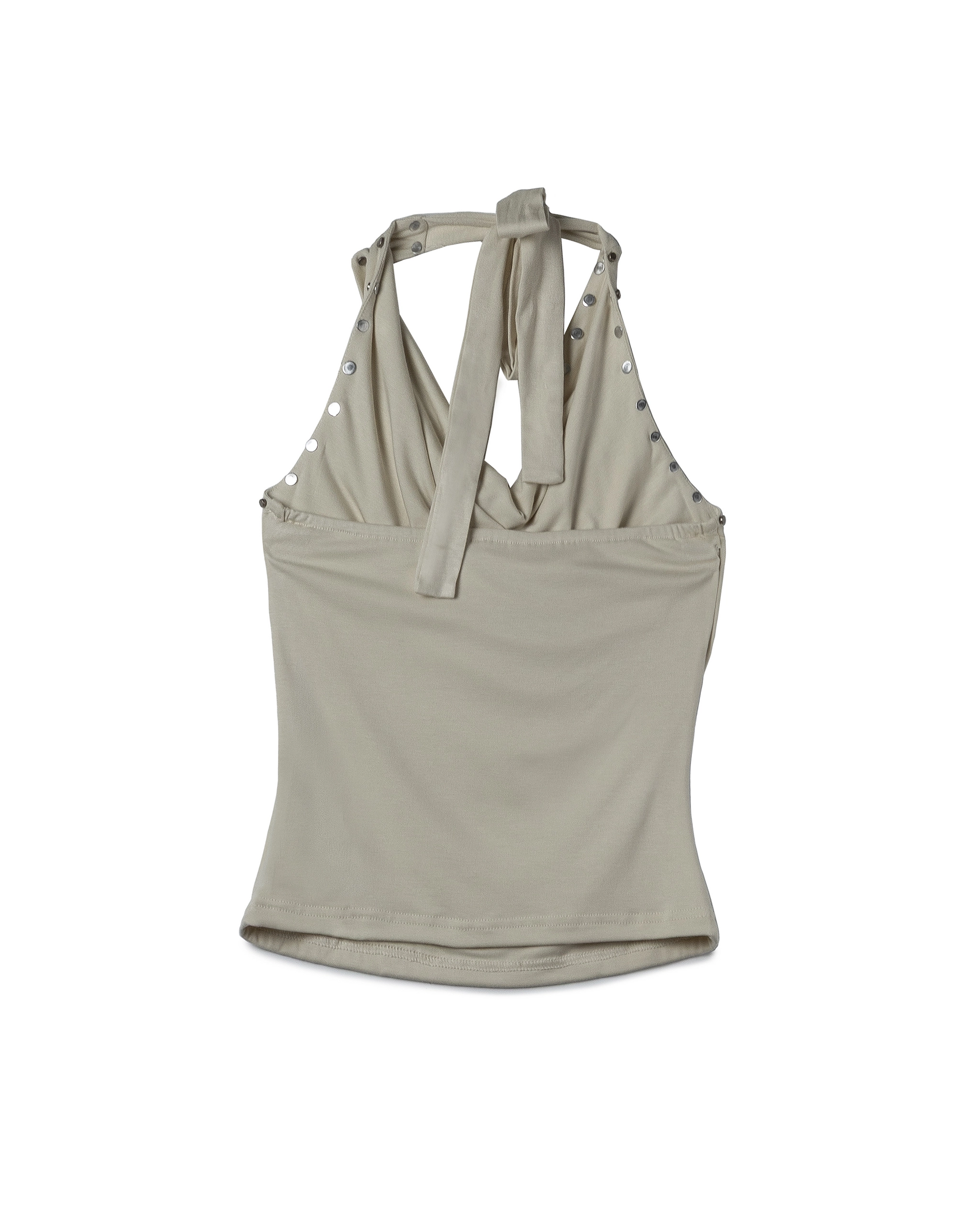 Studded Cowl Halter Top
