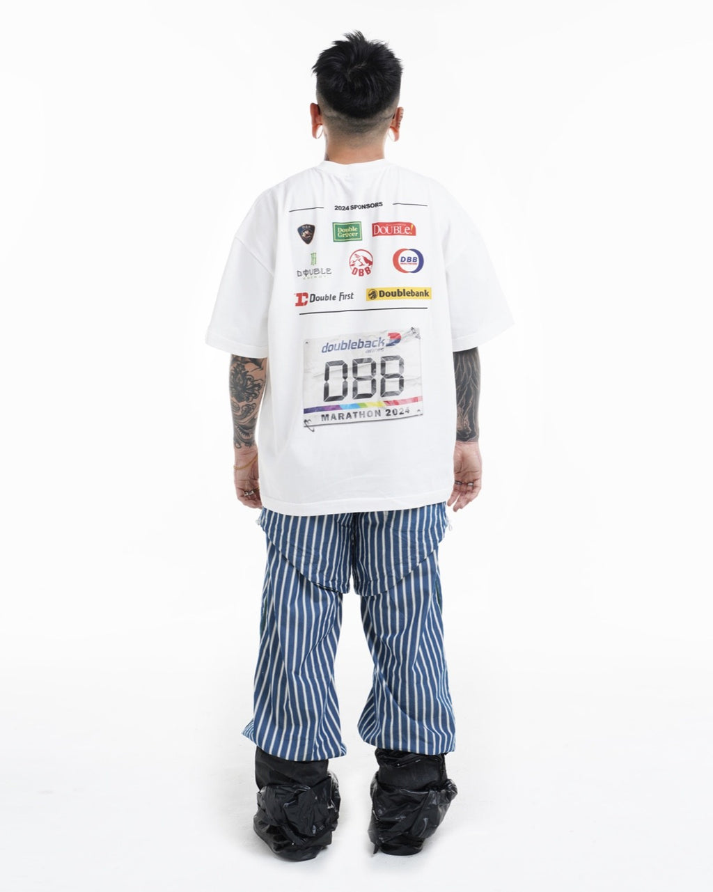 DOUBLE BACK Marathon Sponsored T-Shirt Oversized