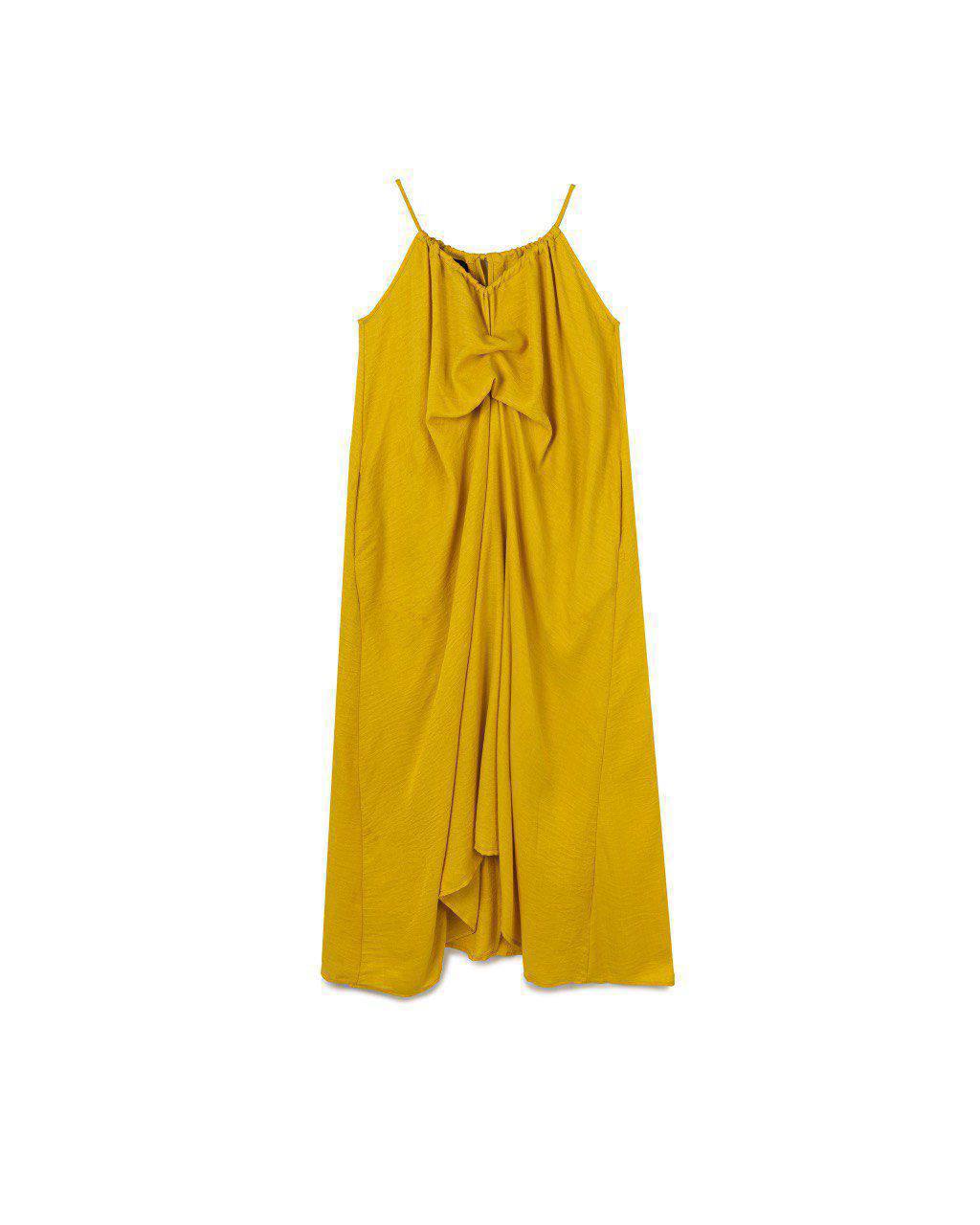 Draped Bow Slip Dress