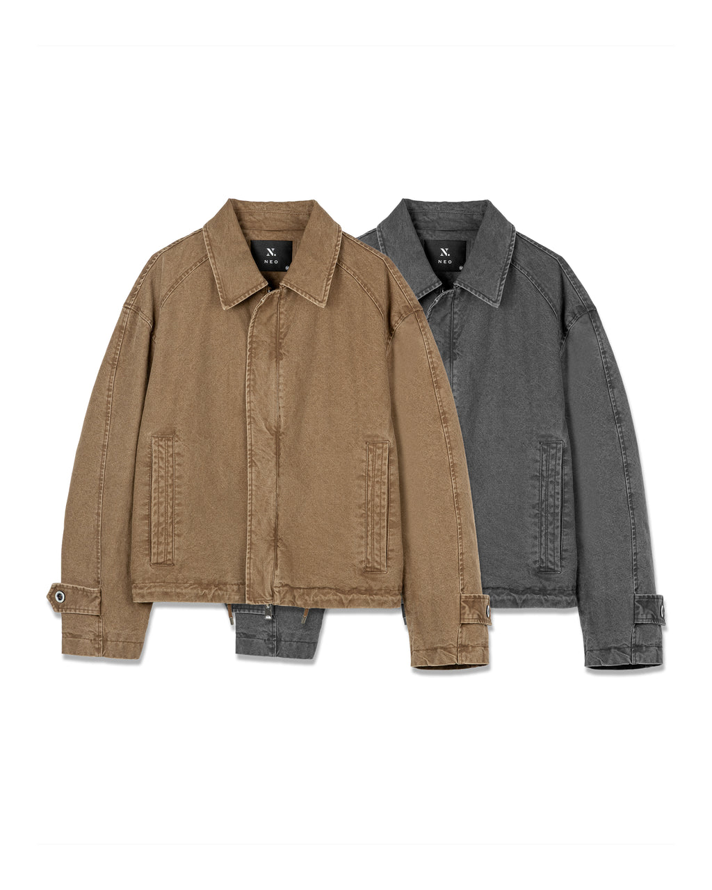 Washed Twill Workwear Jacket
