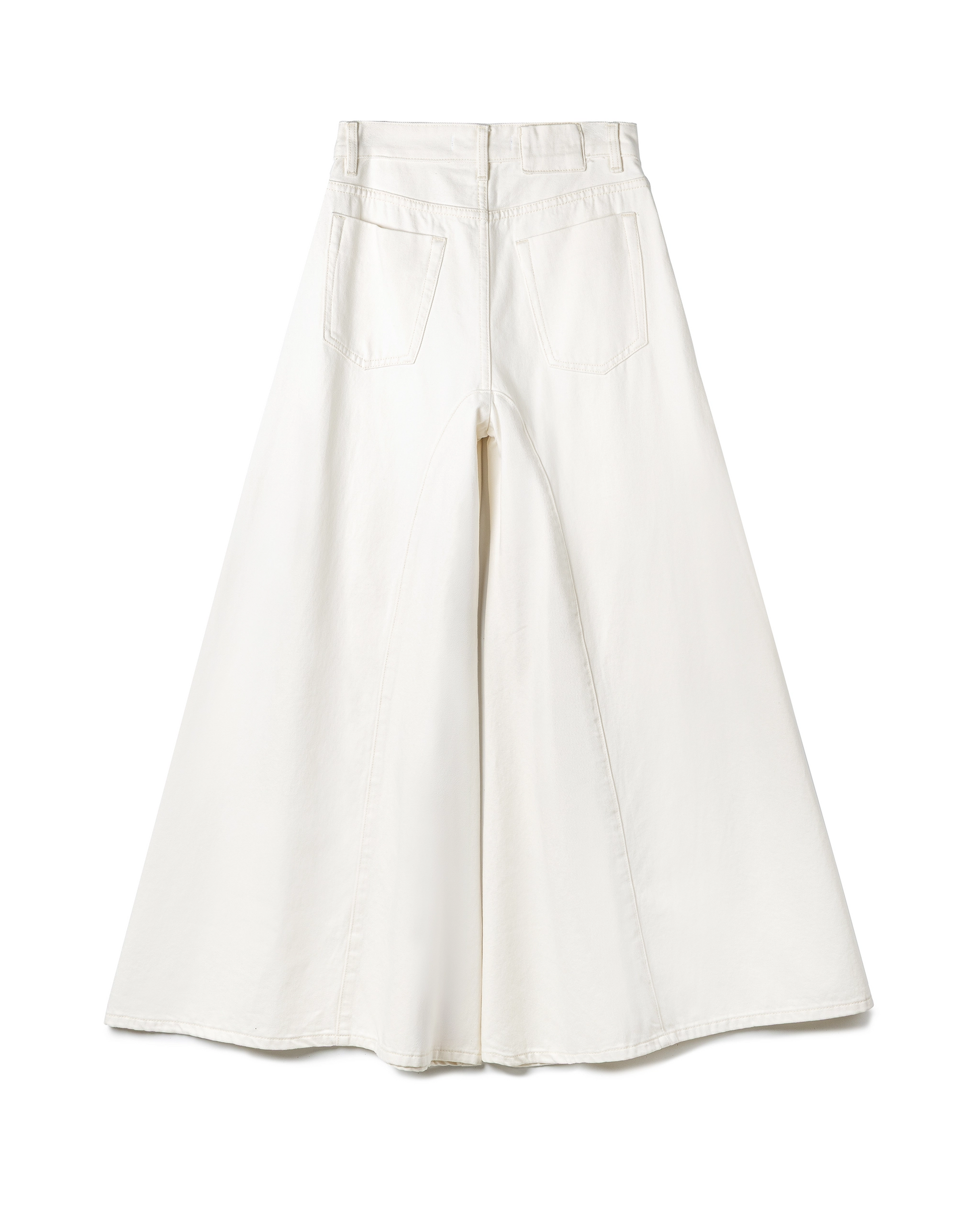 Curved-Seam Flare Denim Jeans