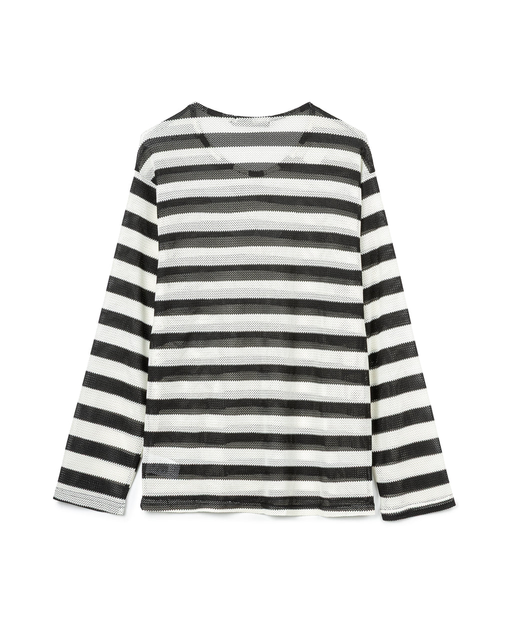 Technical Mesh Striped Top