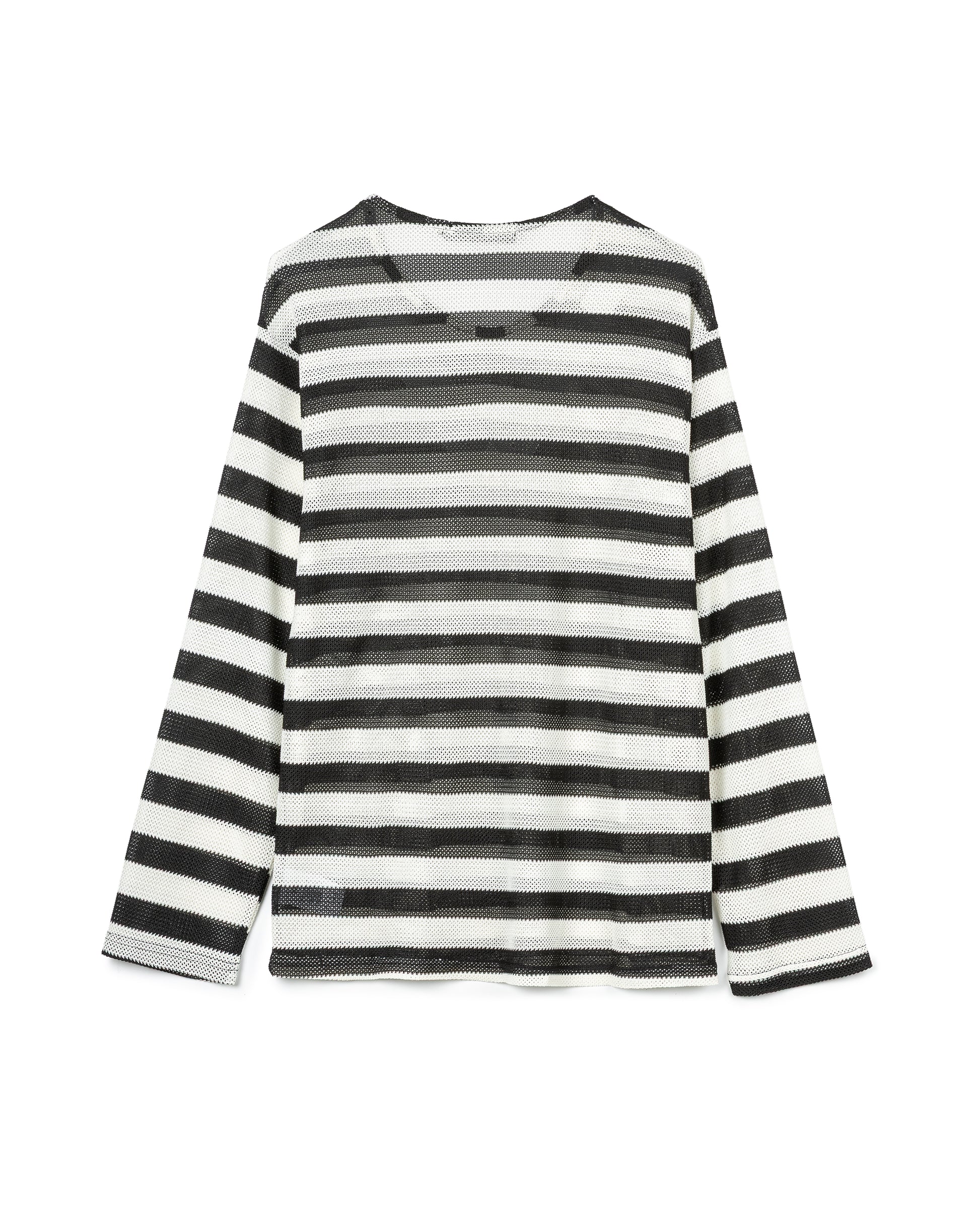 Technical Mesh Striped Top