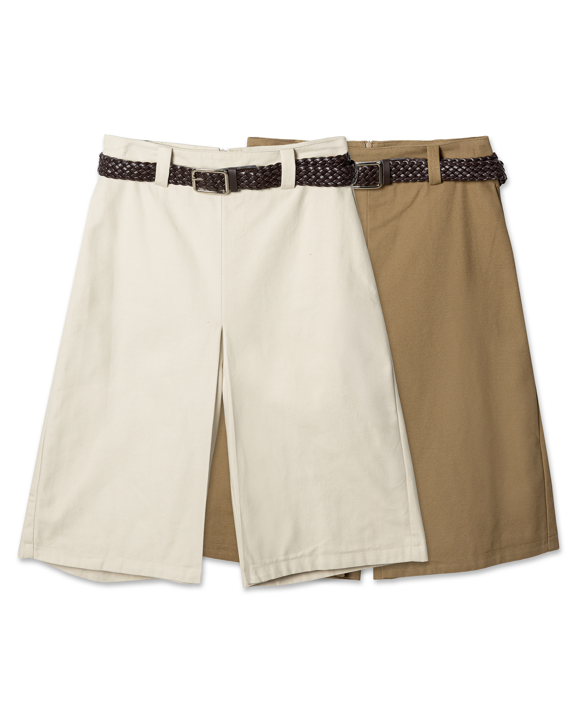 Clean-Cut Pleated Utility Culottes