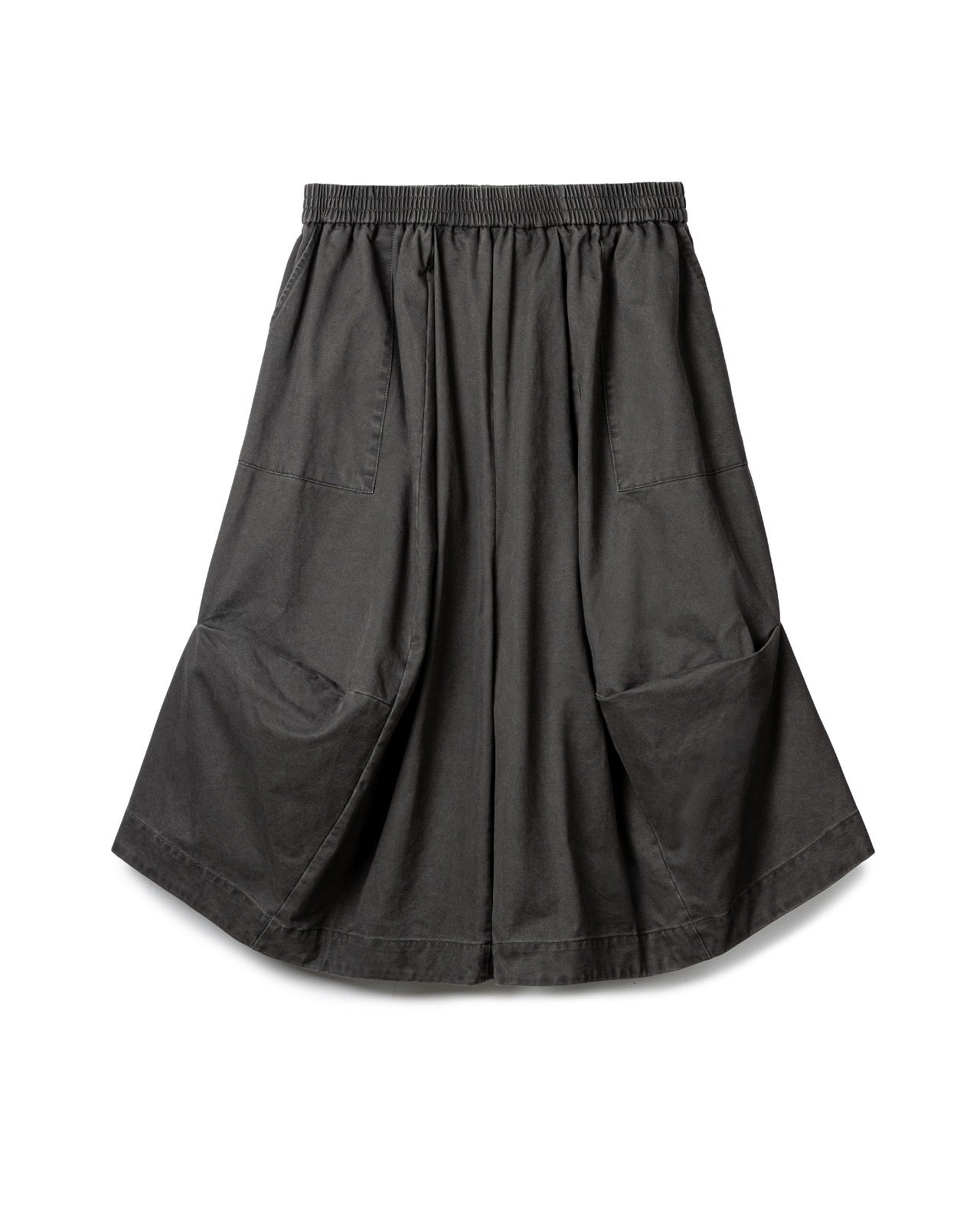 Sculptural Ruched Elastic Cotton Pants