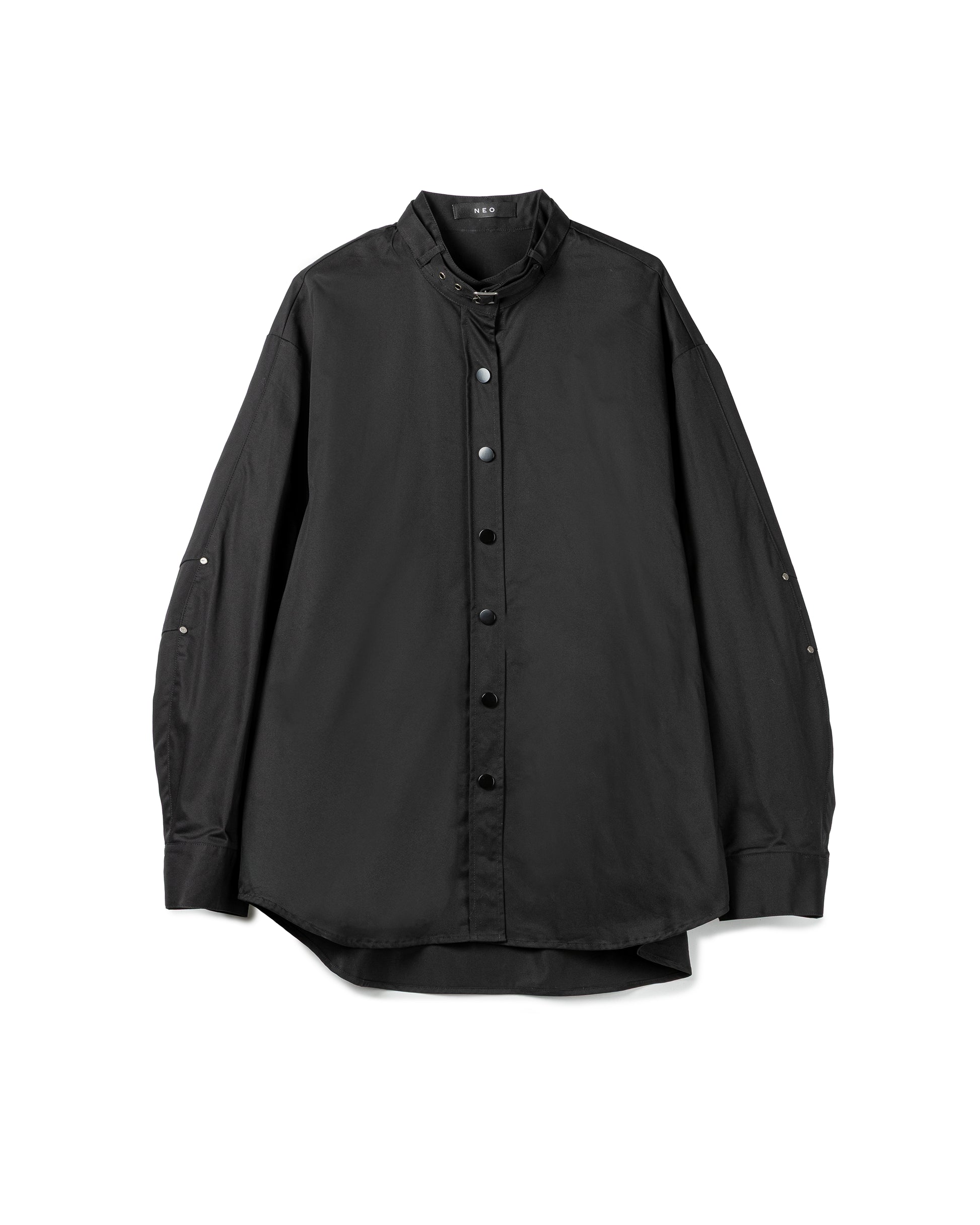 Minimalist Buckle-Collar Shirt