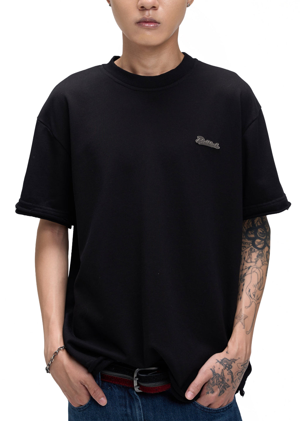 DOUBLEBACK Essential Unfinished Tee (Black)