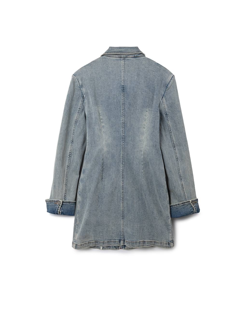 Denim Mandarin Frog Jacket