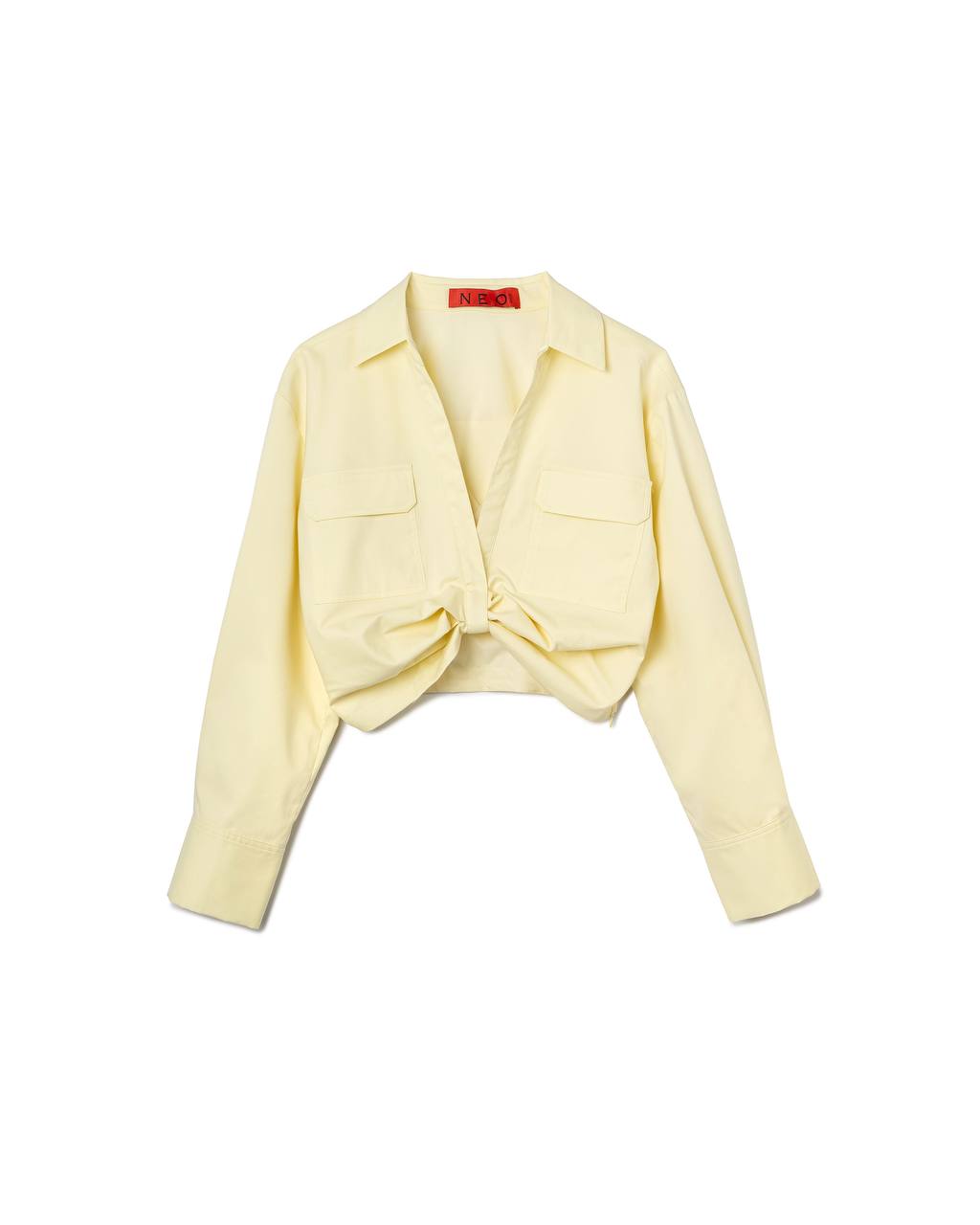 VOL.3_CH.1 Knot Cropped Shirt