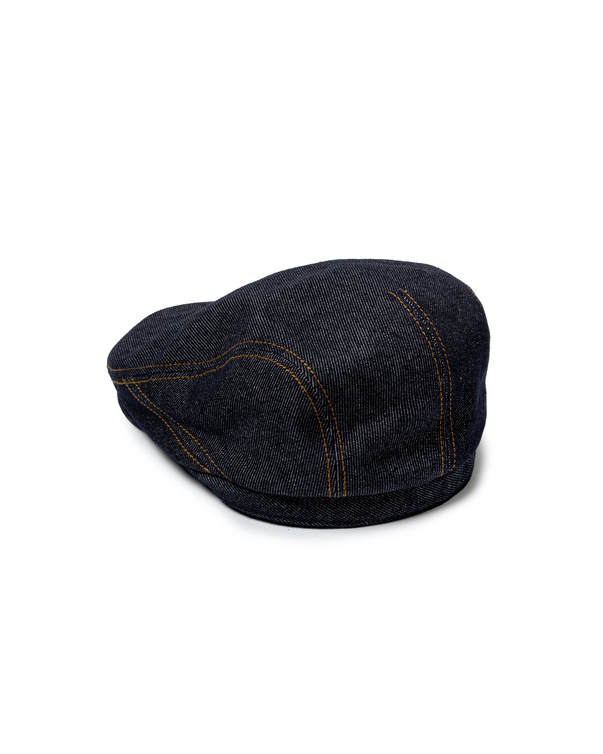 Stitched Denim Flat Cap